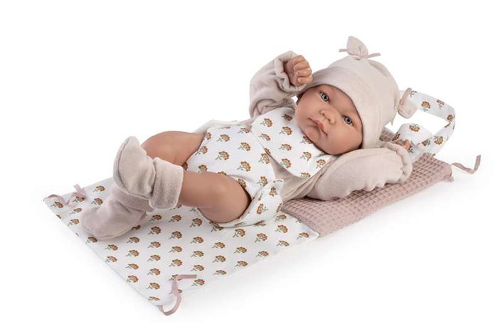 Antonio Juan Nica Muñeca Recién Nacida con Bolso Cambiador, 42cm, Muñeca Bebé