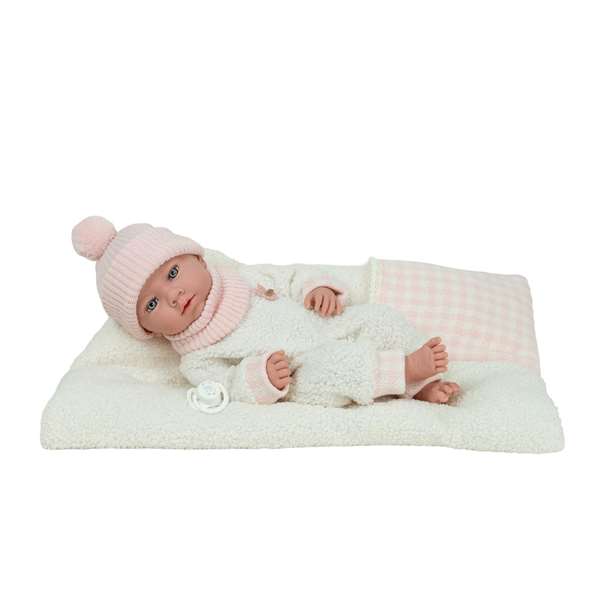 Muñecas Arias Muñeca Elegance Aria Beige 38 cm con Cojín - Cuerpo de Vinyl para Niña