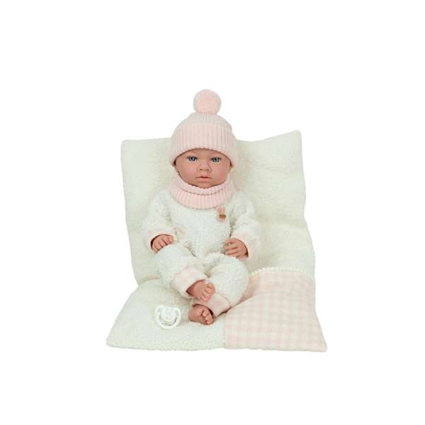 Muñecas Arias Muñeca Elegance Aria Beige 38 cm con Cojín - Cuerpo de Vinyl para Niña