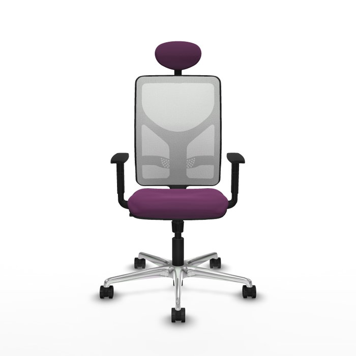 PIQUERAS Y CRESPO Silla de oficina Motilla con mecanismo Sincro, Morado y Blanco