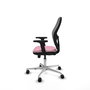 PIQUERAS Y CRESPO Silla de oficina Jorquera Rosa y Gris con mecanismo Sincro/Traslack