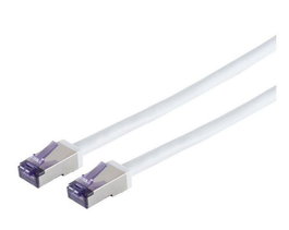 Lanview Cable de Red CAT6A S/FTP 0.25m, Alta Flexibilidad, Conectores Chapados en Oro, 10 Gbit/s, 500 MHz, Blanco