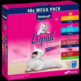 VITAKRAFT CAT LIQUID SNACK MEGA PACK 48X15G