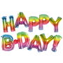 Party Time Globo Aluminio Happy Birthday con Cuerda Reutilizable para Decoración de Cumpleaños