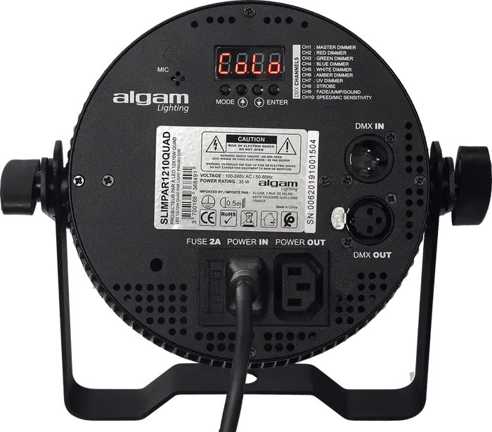 Algamlight Foco Proyector LED RGBW 4-en-1 12x10W Slim