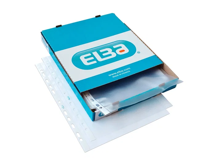 Elba Fundas Multitaladro Standard A4 Piel Naranja 90 Micras