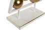 DKD Home Decor Decoración de Árbol de Metal Envejecido Dorado y Blanco