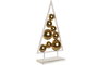 DKD Home Decor Decoración de Árbol de Metal Envejecido Dorado y Blanco