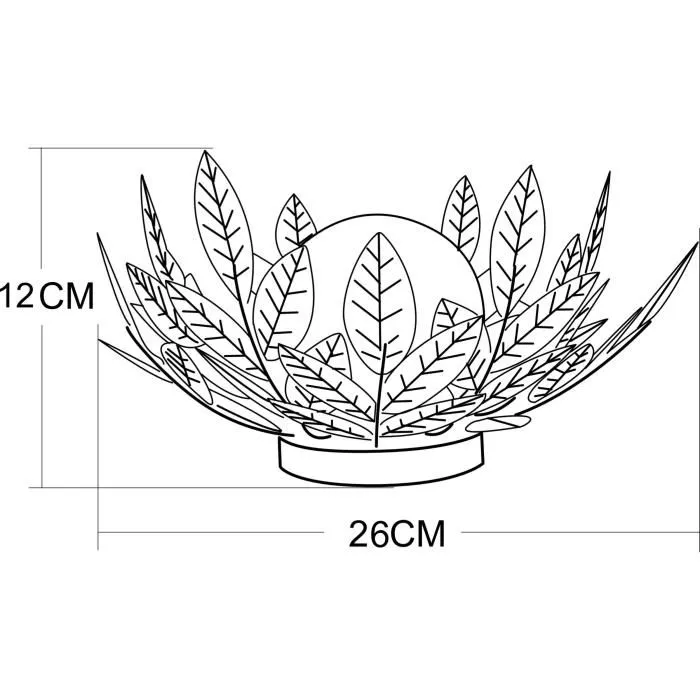 Galix G4495 Nenúfar Solar - Metal, Oro y Vidrio Agrietado - 7 Lúmenes - 26 cm Galix G4495 Nenúfar Solar - Metal, Oro y Vidrio Agrietado - 7 Lúmenes - 26 cm