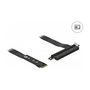 DeLOCK Adaptador M.2 Key M a PCIe x16 NVMe con cable de 20 cm, Negro