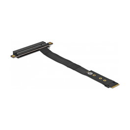 DeLOCK Adaptador M.2 Key M a PCIe x16 NVMe con cable de 20 cm, Negro