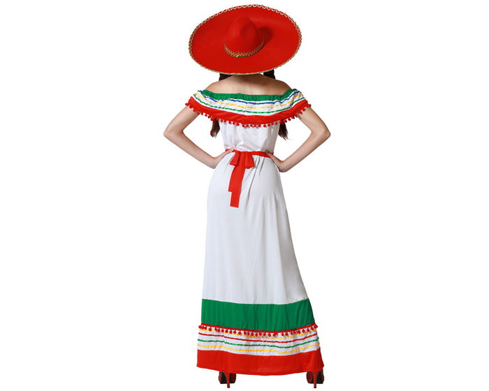 Disfraz Mujer Adulto Mejicana Tricolor XXL