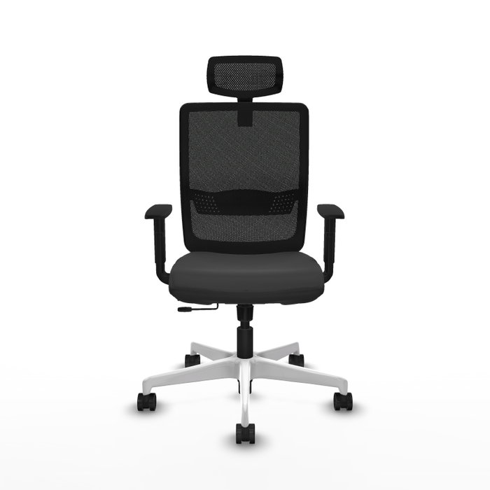 PIQUERAS Y CRESPO Silla de oficina Haches con mecanismo Sincro/Traslack Gris oscuro y Negro