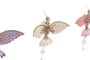 DKD Home Decor Decoración Colgante de Poliéster Pájaro Multicolor
