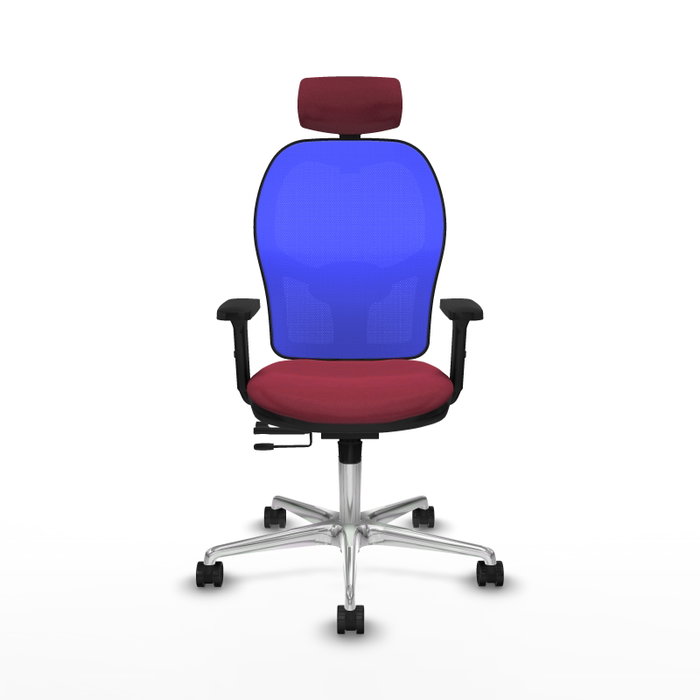 PIQUERAS Y CRESPO Silla de oficina Jorquera con mecanismo Sincro/Traslack, Granate y Azul PIQUERAS Y CRESPO Silla de oficina Jorquera con mecanismo Sincro/Traslack, Granate y Azul