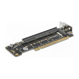 DeLOCK PCI Express 4.0 x16 Riser Card con 2 Ranuras M.2 Key M NVMe para Bifurcación