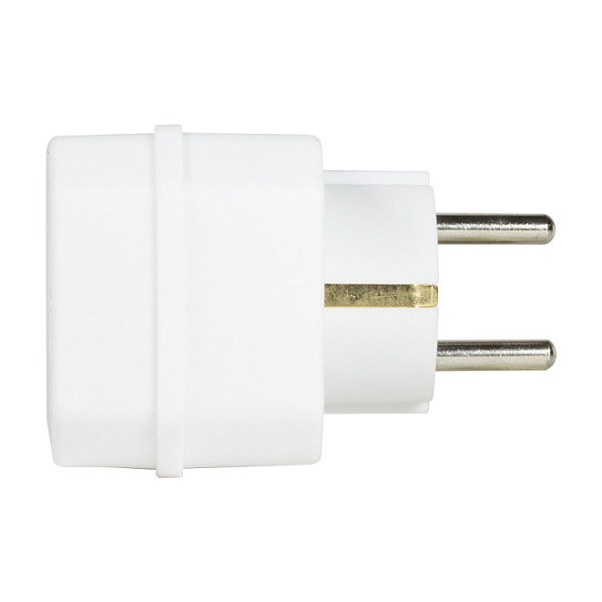LogiLink Adaptador con 2 tomas Euro + 1 toma de seguridad, blanco
