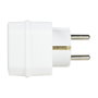 LogiLink Adaptador con 2 tomas Euro + 1 toma de seguridad, blanco