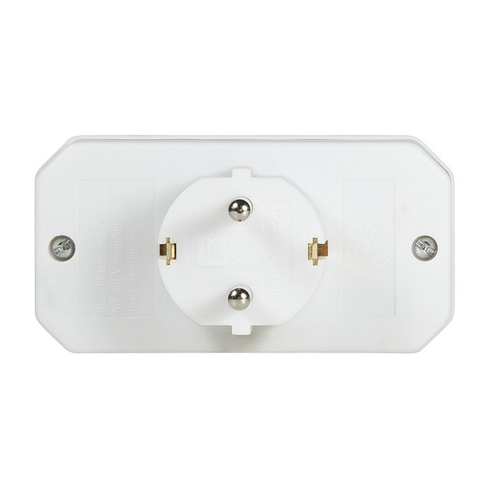 LogiLink Adaptador con 2 tomas Euro + 1 toma de seguridad, blanco