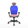 PIQUERAS Y CRESPO Silla de oficina Jorquera Rosa y Azul