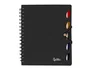 Liderpapel Cuaderno espiral A5 Micro Executive tapa plástico 100 hojas 80gr cuadro 5mm con gomilla negro