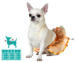 Disfraz para Mascota Tutú Naranja Talla S - Temática Circo