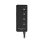 DeLOCK Adaptador USB para auriculares y micrófono con 2 x 3,5 mm, Negro