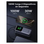 Ugreen Power Bank 20000mAh 130W, Carga Rápida PD, Gris, Carga Triple, Compatible con Teléfono y Portátil