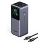 Ugreen Power Bank 20000mAh 130W, Carga Rápida PD, Gris, Carga Triple, Compatible con Teléfono y Portátil