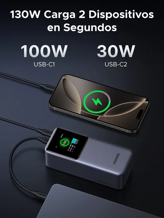 Ugreen Nexode 20000mAh 130W Power Bank Gris
