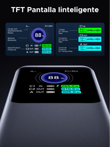 UGREEN 35524B Powerbank 20000mAh Carga Rápida 130W Litio Gris UGREEN 35524B Powerbank 20000mAh Carga Rápida 130W Litio Gris