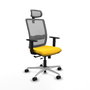 PIQUERAS Y CRESPO Silla de oficina Haches con mecanismo Sincro/Traslack Amarillo y Gris