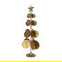 Figura Árbol Oro Metal Decoración 21 X 21 X 61 cm