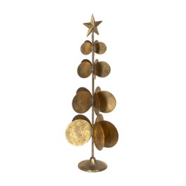 Ixia Figura Árbol Oro Metal Decoración 21 x 21 x 61 cm