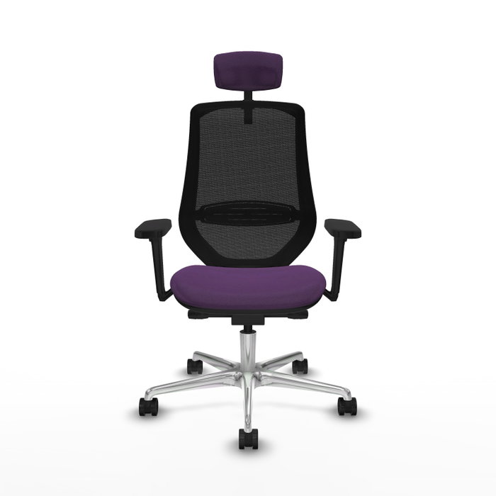 PIQUERAS Y CRESPO Silla de oficina Mardos con mecanismo Sincro/Traslack, Morado y Negro