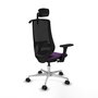 PIQUERAS Y CRESPO Silla de oficina Mardos con mecanismo Sincro/Traslack, Morado y Negro