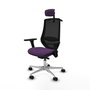 PIQUERAS Y CRESPO Silla de oficina Mardos con mecanismo Sincro/Traslack, Morado y Negro