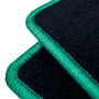 OCC Design Alfombrillas Coche A Medida 5 Piezas para FIAT 500L 2012-2017 con Ribete Verde, Referencia OCCFT0004GR