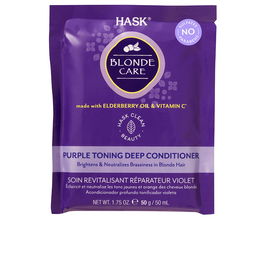 HASK Acondicionador Matizador Morado Blonde Care 50 gr para Cabello Rubio