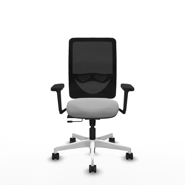 PIQUERAS Y CRESPO Silla de oficina Zulema con mecanismo Sincro/Traslack, Gris claro y Negro