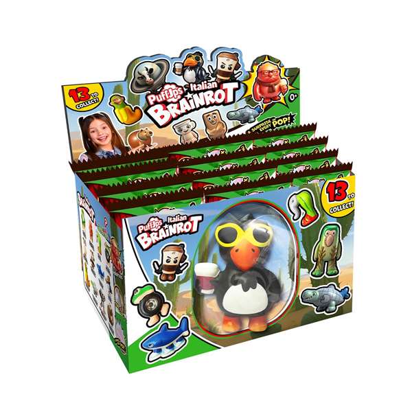 Bizak Figura Squeeze Brainrot 10 cm Coleccionable Incluye 12 Unidades Modelos Surtidos Español