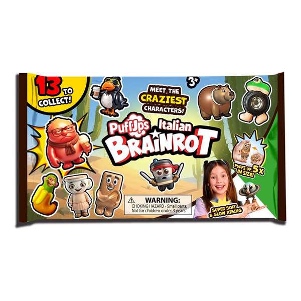 Bizak Figura Squeeze Brainrot 10 cm Coleccionable Incluye 12 Unidades Modelos Surtidos Español