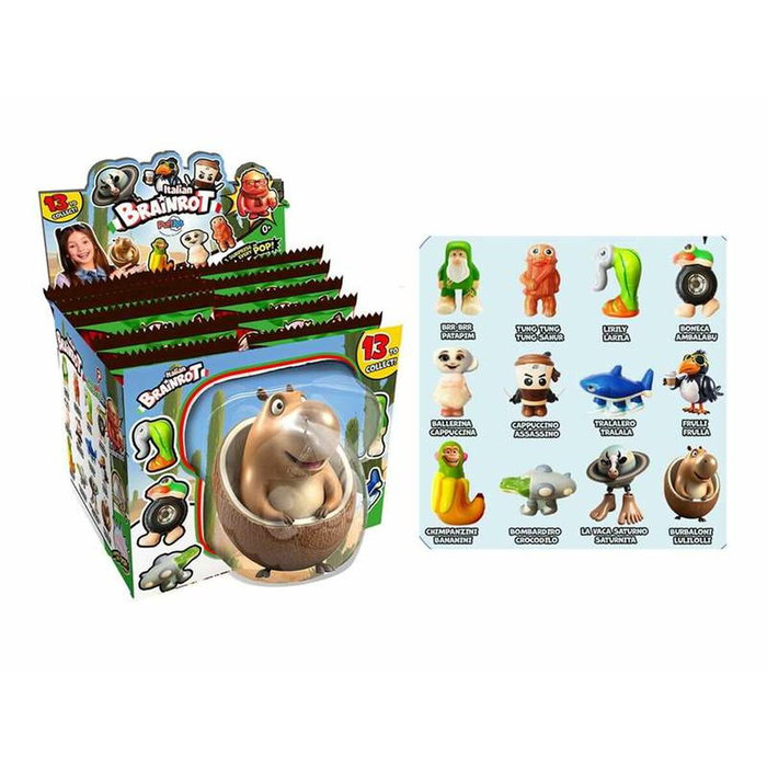 Bizak Figura Squeeze Brainrot 10 cm - Pack de 12 unidades surtidas Bizak Figura Squeeze Brainrot 10 cm - Pack de 12 unidades surtidas