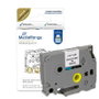 MEDIARANGE MRBTZ231 Cassette de cinta de plástico para etiquetadora, 1,2 cm, Negro/Blanco