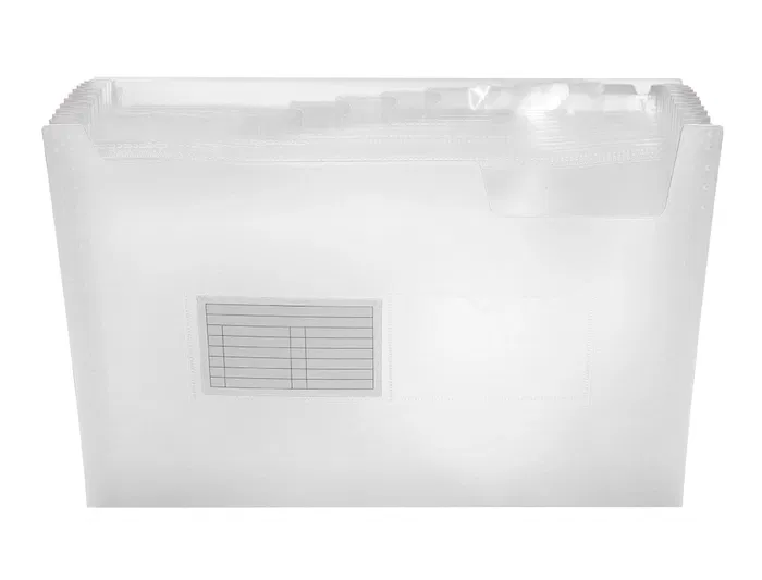 Liderpapel 32114 Carpeta Clasificadora Fuelle Polipropileno DIN A4 Incolora 13 Departamentos
