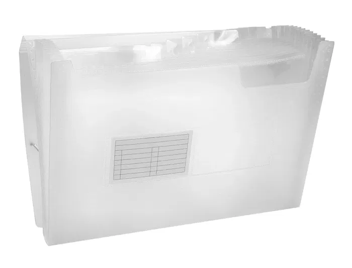 Liderpapel 32114 Carpeta Clasificadora Fuelle Polipropileno DIN A4 Incolora 13 Departamentos