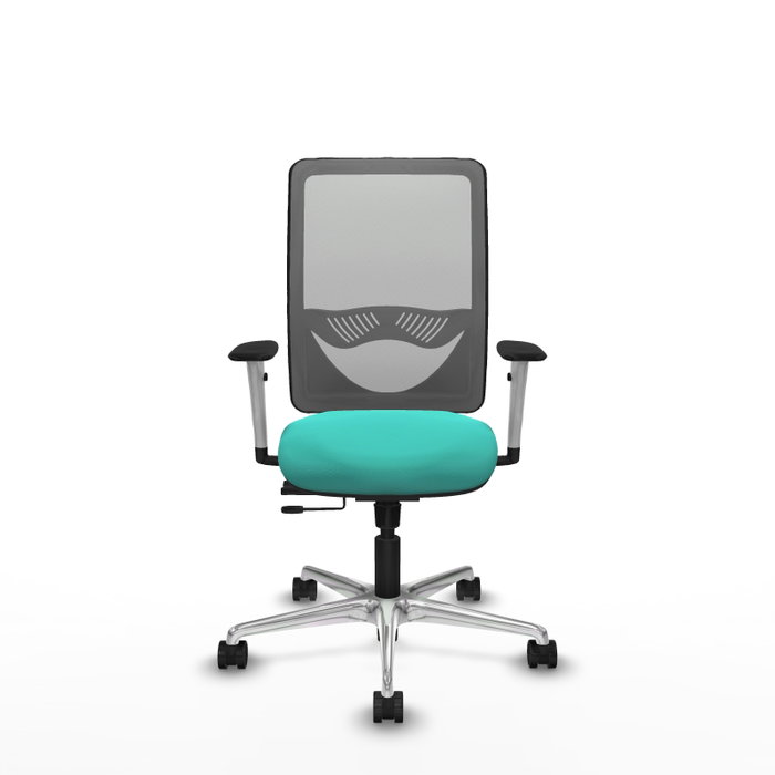 PIQUERAS Y CRESPO Silla de oficina Zulema Sincro/Traslack Turquesa y Gris