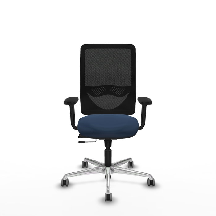 PIQUERAS Y CRESPO Silla de oficina Zulema con mecanismo Sincro/Traslack, Azul marino y Negro