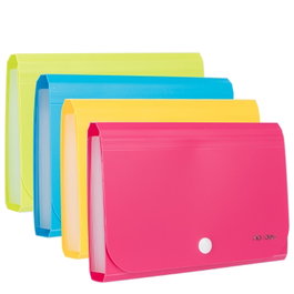 Deli Clasificador fuelle con 13 separaciones y corchete A4 colores surtidos