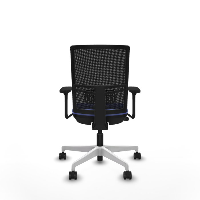PIQUERAS Y CRESPO Silla de oficina Yunquera con mecanismo Sincro/Traslack, Azul claro y Negro